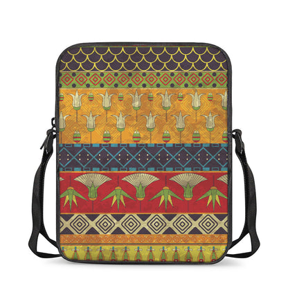 Egyptian Tribal Pattern Print Rectangular Crossbody Bag
