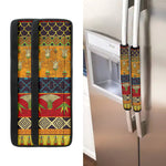Egyptian Tribal Pattern Print Refrigerator Handle Covers