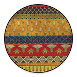 Egyptian Tribal Pattern Print Round Floor Mat