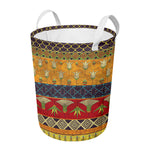 Egyptian Tribal Pattern Print Round Laundry Basket