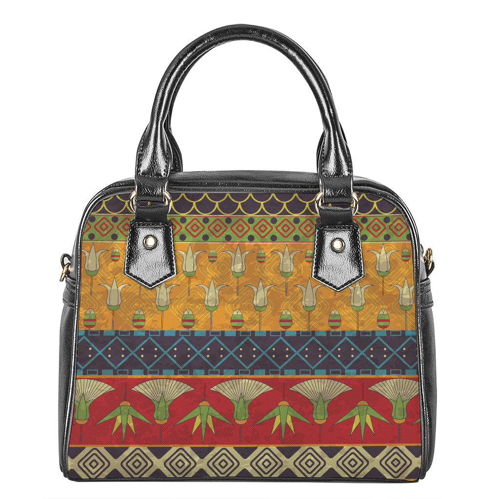 Egyptian Tribal Pattern Print Shoulder Handbag