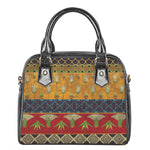 Egyptian Tribal Pattern Print Shoulder Handbag