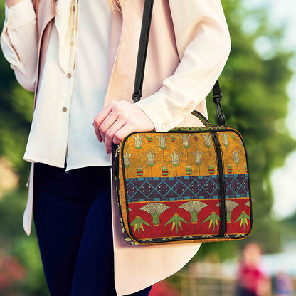 Egyptian Tribal Pattern Print Shoulder Strap Bible Bag