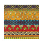 Egyptian Tribal Pattern Print Silk Bandana