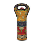 Egyptian Tribal Pattern Print Single Neoprene Wine Tote