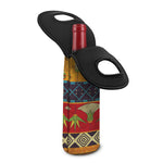 Egyptian Tribal Pattern Print Single Neoprene Wine Tote