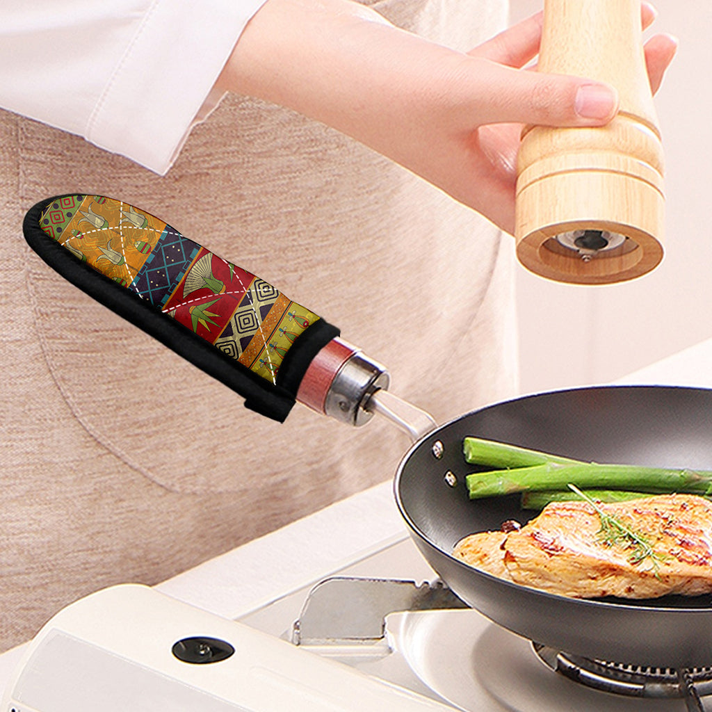 Egyptian Tribal Pattern Print Skillet Handle Cover