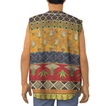 Egyptian Tribal Pattern Print Sleeveless Baseball Jersey