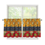 Egyptian Tribal Pattern Print Tier Curtains