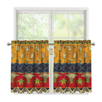 Egyptian Tribal Pattern Print Tier Curtains