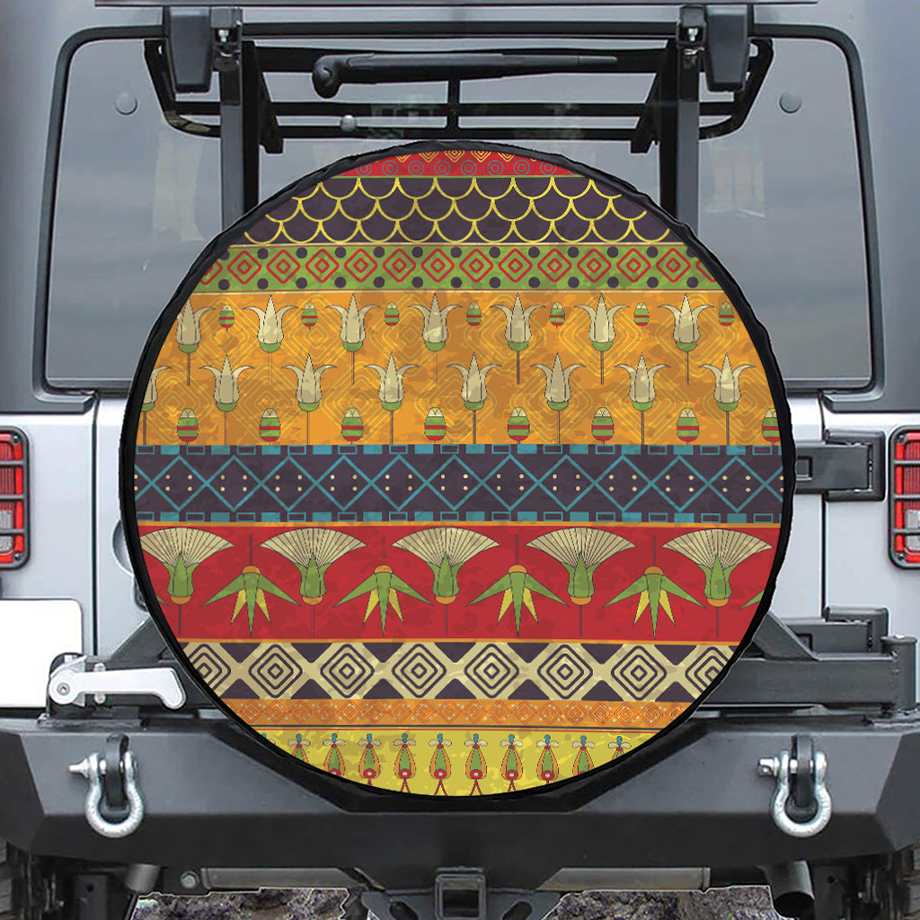 Egyptian Tribal Pattern Print Tire Cover