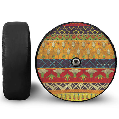 Egyptian Tribal Pattern Print Tire Cover With Camera Hole