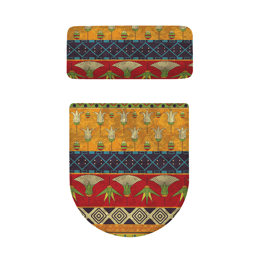Egyptian Tribal Pattern Print Toilet Lid And Tank Cover Set