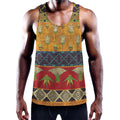 Egyptian Tribal Pattern Print Men's Workout Tank Top