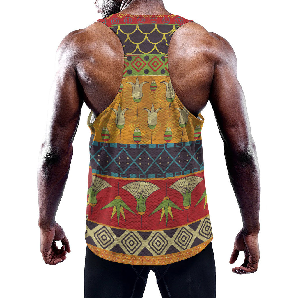 Egyptian Tribal Pattern Print Training Tank Top