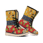 Egyptian Tribal Pattern Print Winter Boots