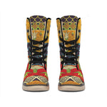 Egyptian Tribal Pattern Print Winter Boots