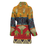 Egyptian Tribal Pattern Print Women's Bathrobe