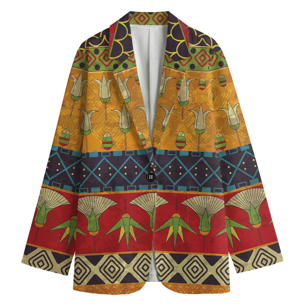 Egyptian Tribal Pattern Print Women's Blazer