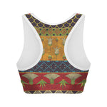 Egyptian Tribal Pattern Print Women's Sports Bra