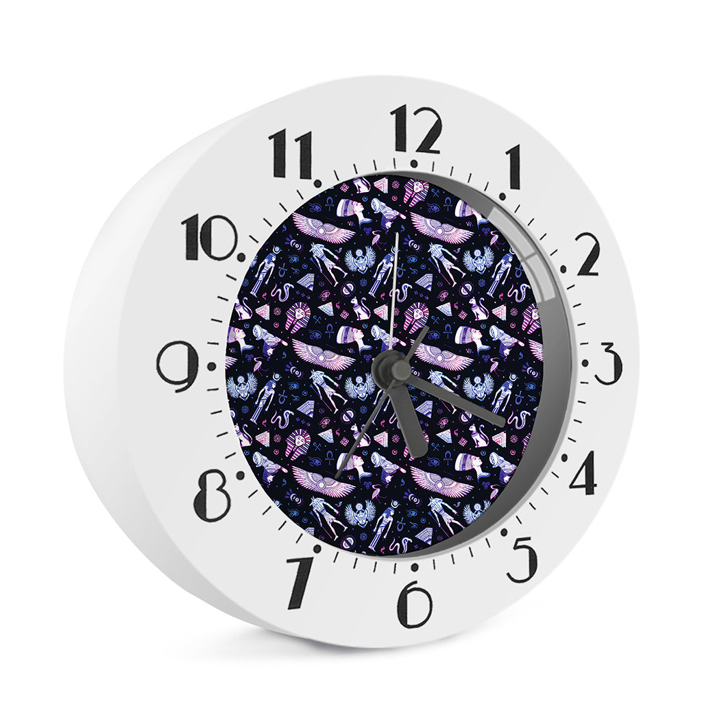 Egyptian Tribal Symbols Print Alarm Clock