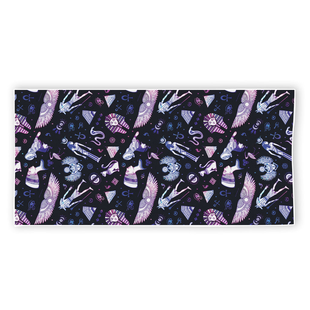 Egyptian Tribal Symbols Print Beach Towel