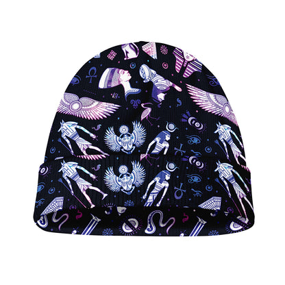 Egyptian Tribal Symbols Print Beanie