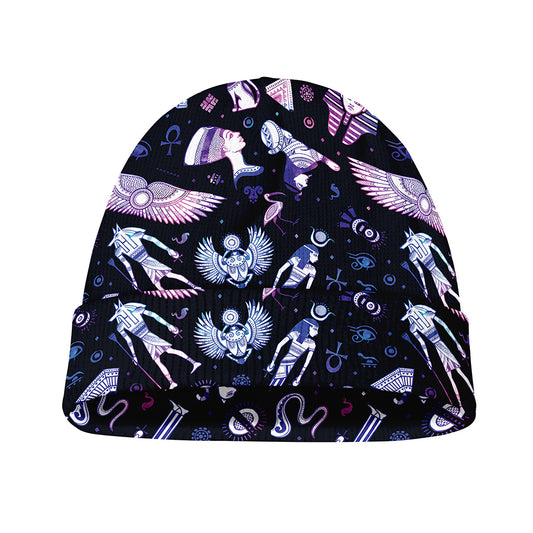 Egyptian Tribal Symbols Print Beanie