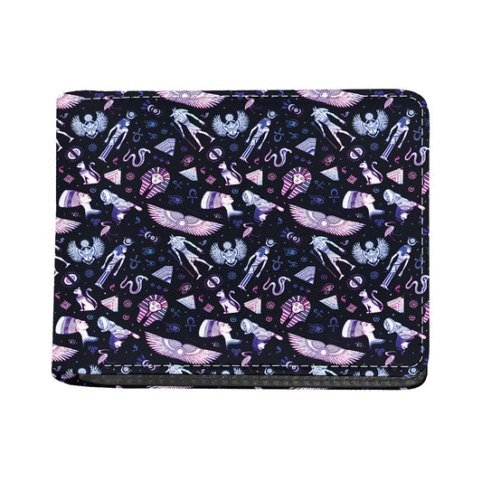 Egyptian Tribal Symbols Print Bifold Wallet