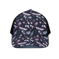 Egyptian Tribal Symbols Print Black Mesh Trucker Hat