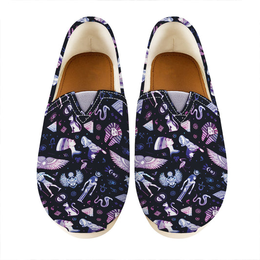 Egyptian Tribal Symbols Print Casual Shoes