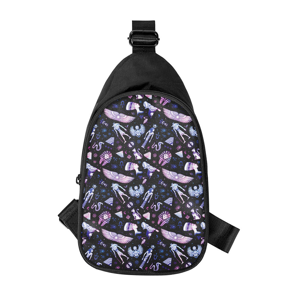 Egyptian Tribal Symbols Print Chest Bag