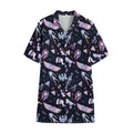 Egyptian Tribal Symbols Print Cotton Hawaiian Shirt