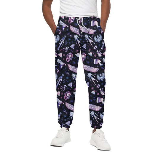 Egyptian Tribal Symbols Print Cotton Pants