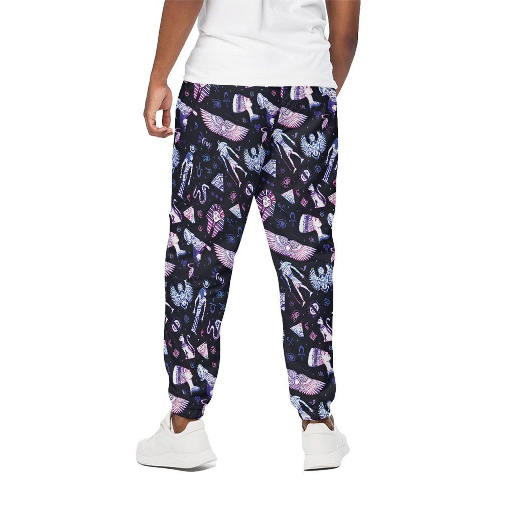 Egyptian Tribal Symbols Print Cotton Pants