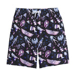 Egyptian Tribal Symbols Print Cotton Shorts
