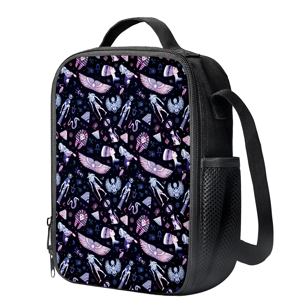 Egyptian Tribal Symbols Print Crossbody Lunch Bag