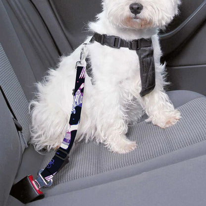 Egyptian Tribal Symbols Print Dog Seat Belt