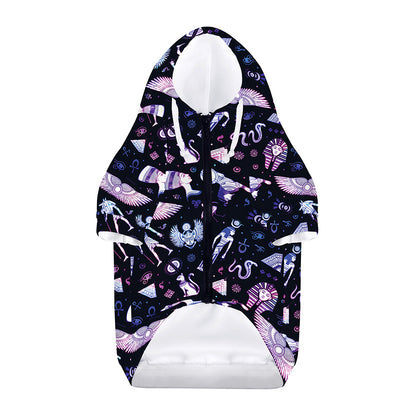 Egyptian Tribal Symbols Print Dog Zip Up Hoodie