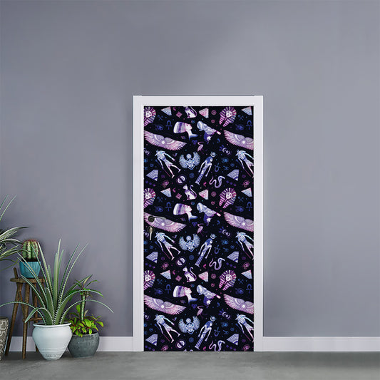 Egyptian Tribal Symbols Print Door Sticker