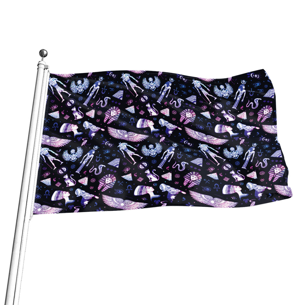 Egyptian Tribal Symbols Print Flag
