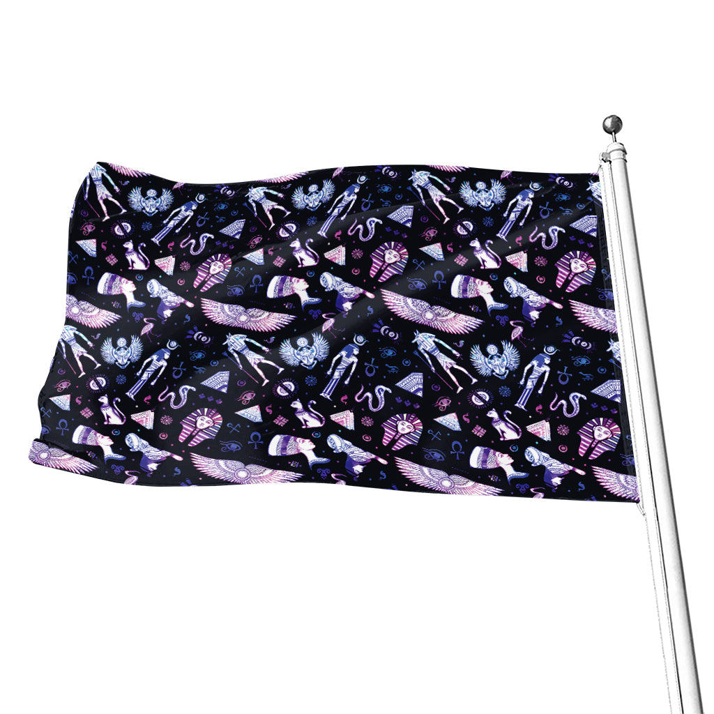 Egyptian Tribal Symbols Print Flag