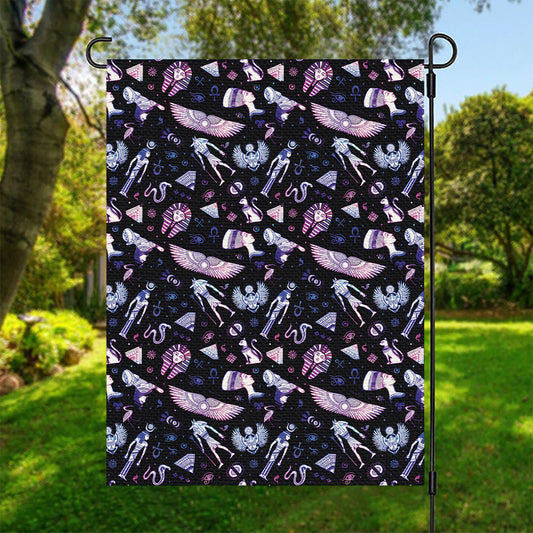 Egyptian Tribal Symbols Print Garden Flag