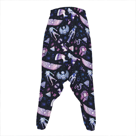 Egyptian Tribal Symbols Print Hammer Pants