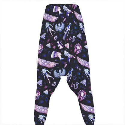 Egyptian Tribal Symbols Print Hammer Pants
