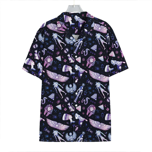 Egyptian Tribal Symbols Print Hawaiian Shirt