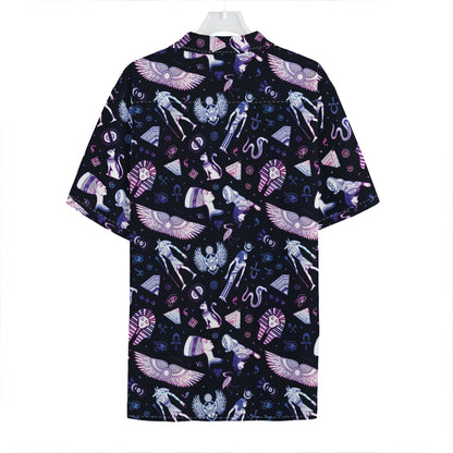 Egyptian Tribal Symbols Print Hawaiian Shirt