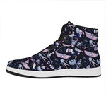 Egyptian Tribal Symbols Print High Top Leather Sneakers