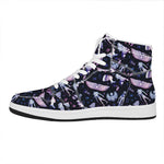 Egyptian Tribal Symbols Print High Top Leather Sneakers