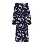 Egyptian Tribal Symbols Print Hooded Bathrobe